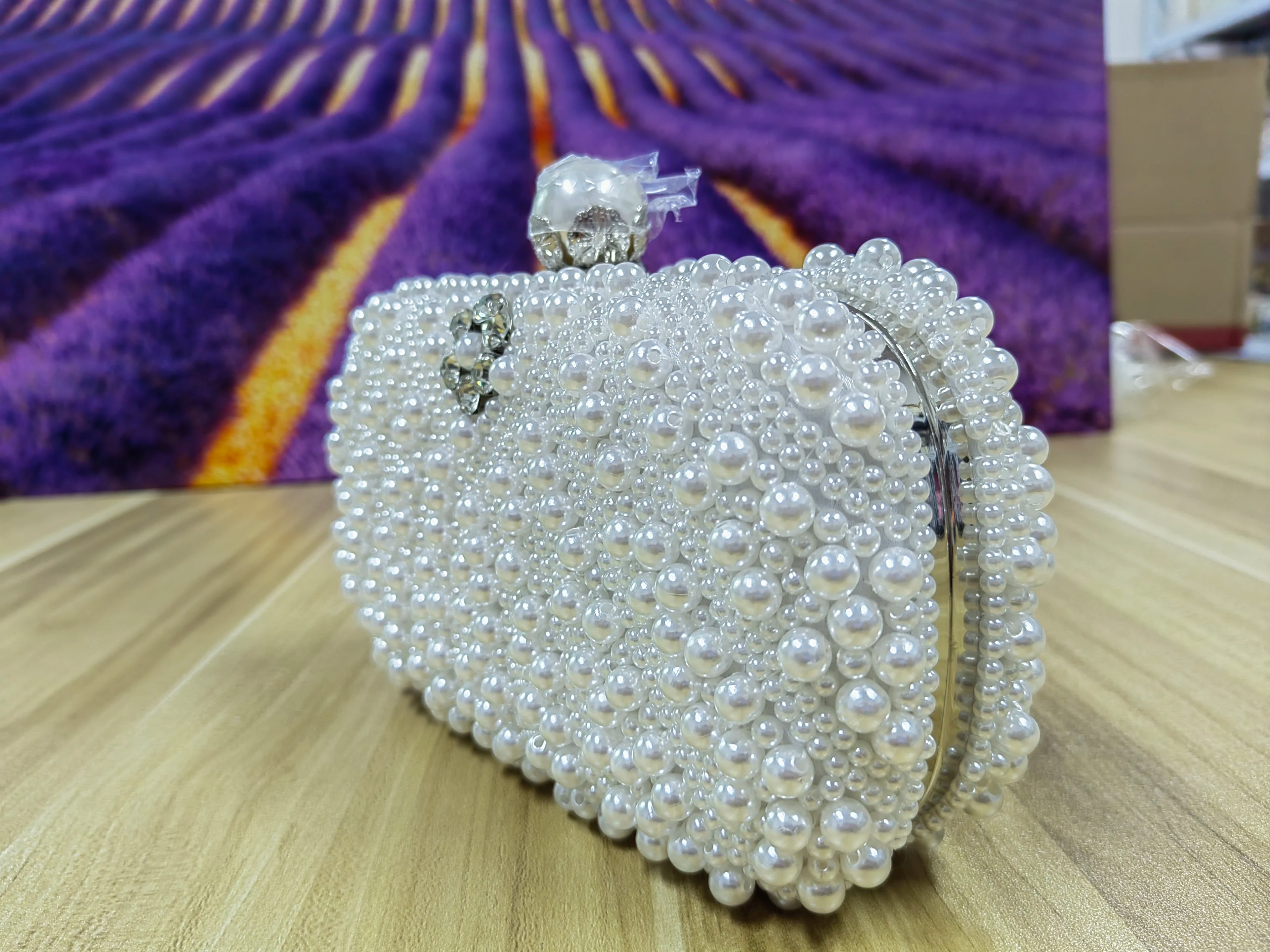 Elegant pearl evening bag, evening dress bag, formal party bag, ball bag, clutch bag, chain bag