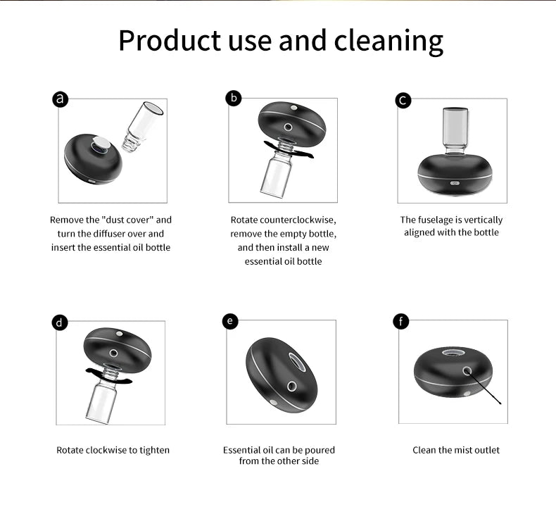 Car Essential Oil Diffuser Air Freshener Room Fragrance Cool Mist Aroma Diffuser USB Automatic Spraying Auto Mini Scent Machine