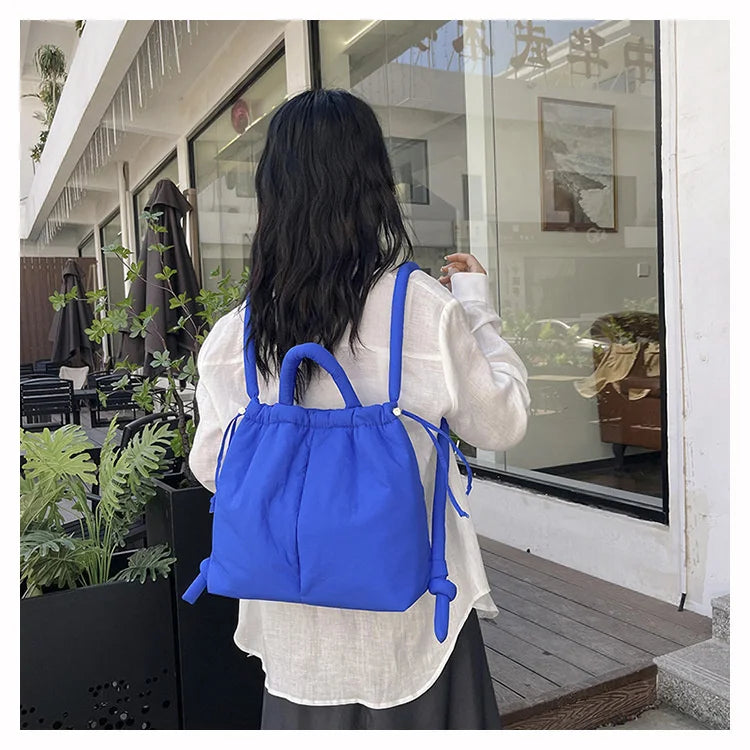 Women Shoulder Crossbody Bags Casual Nylon Padded Tote Bag Designer Soft Puffer Simple Vintage Large Capacity Handbags