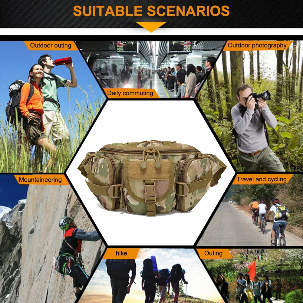 Fanny Pack High Quality Outdoor Sports Waist Pouch Multipurpose Belt Bags for Camping Hiking Traveling Running Fishing