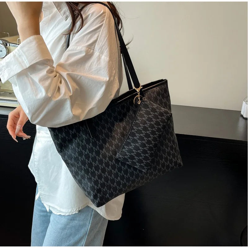 Luxury Women's Handbag Retro Casual Large Capacity Tote Bag Fashion Commuter Shoulder Bag High Quality Women Bag With Coin Purse