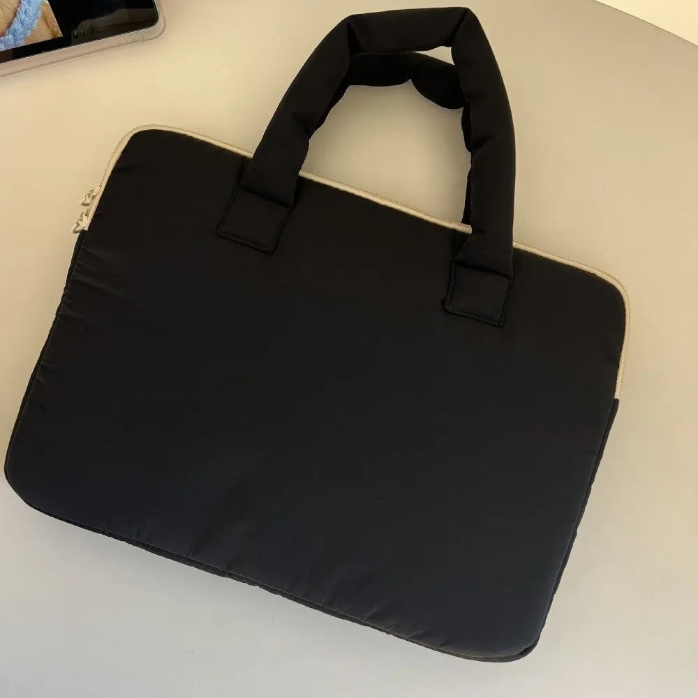 Simple 15.6inch Portable Laptop Bags Bow Lightweight Laptop Case Cartoon Cute Notebook Sleeve Women's Bag