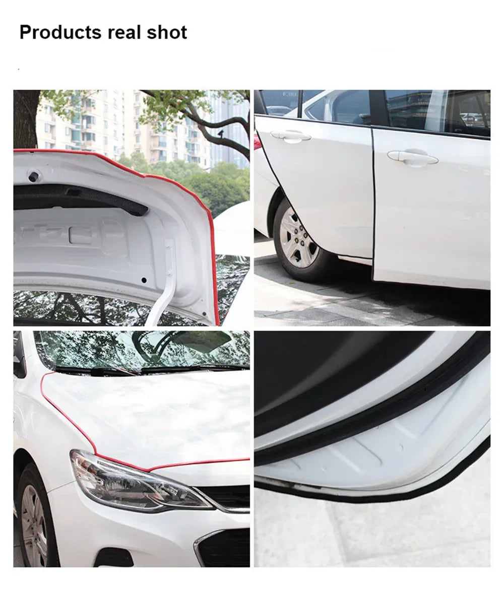 Car Door Protector Edge  With Steel CarstylingScratch Strip Guard Trim Automobile Door Noise reduction Anti Collision Protection