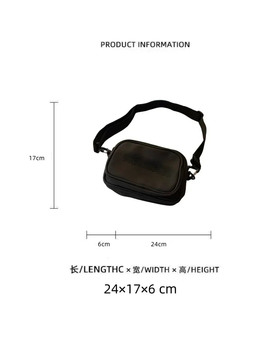 Luxury Design 3D Letters Crossbody Messenger Small Bag Unisex Belt Bag Versatile Travel Waterproof Purse Zipper Shoulder Bag