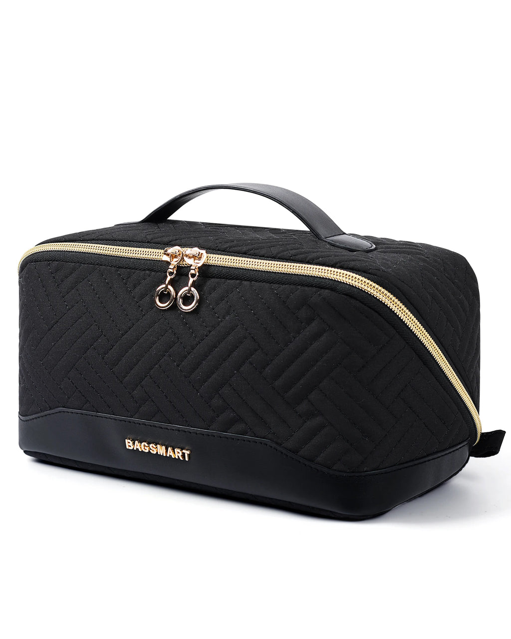 BAGSMART Women's Cosmetic Bag Large Capacity Storage Waterproof Makeup Bags Wide-open Cosmetic Pouch travel essentials