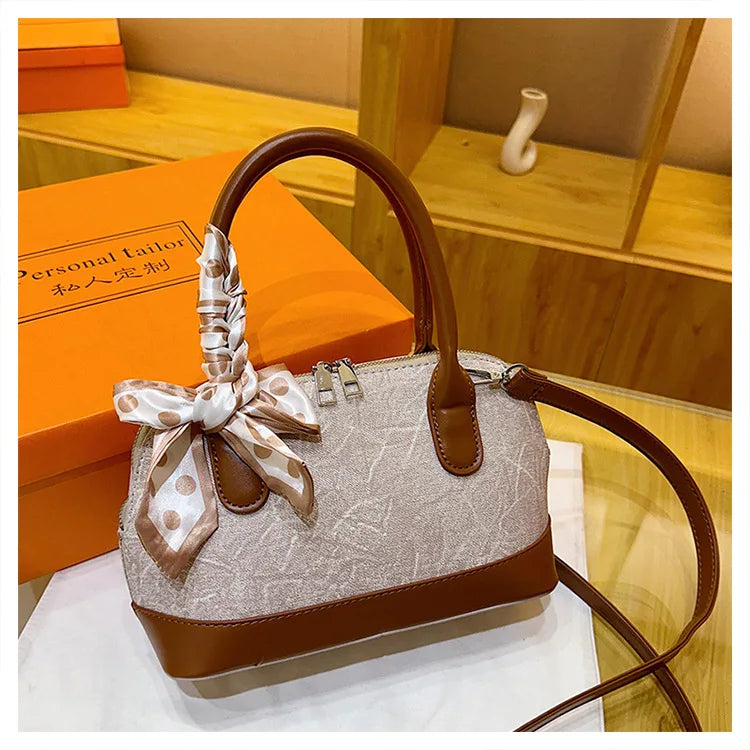 2024 New! Retro Stylish Ruffled Shell Bag - High - End Printed, Ideal for Women's Casual Outings & Versatile Use Free Shipping