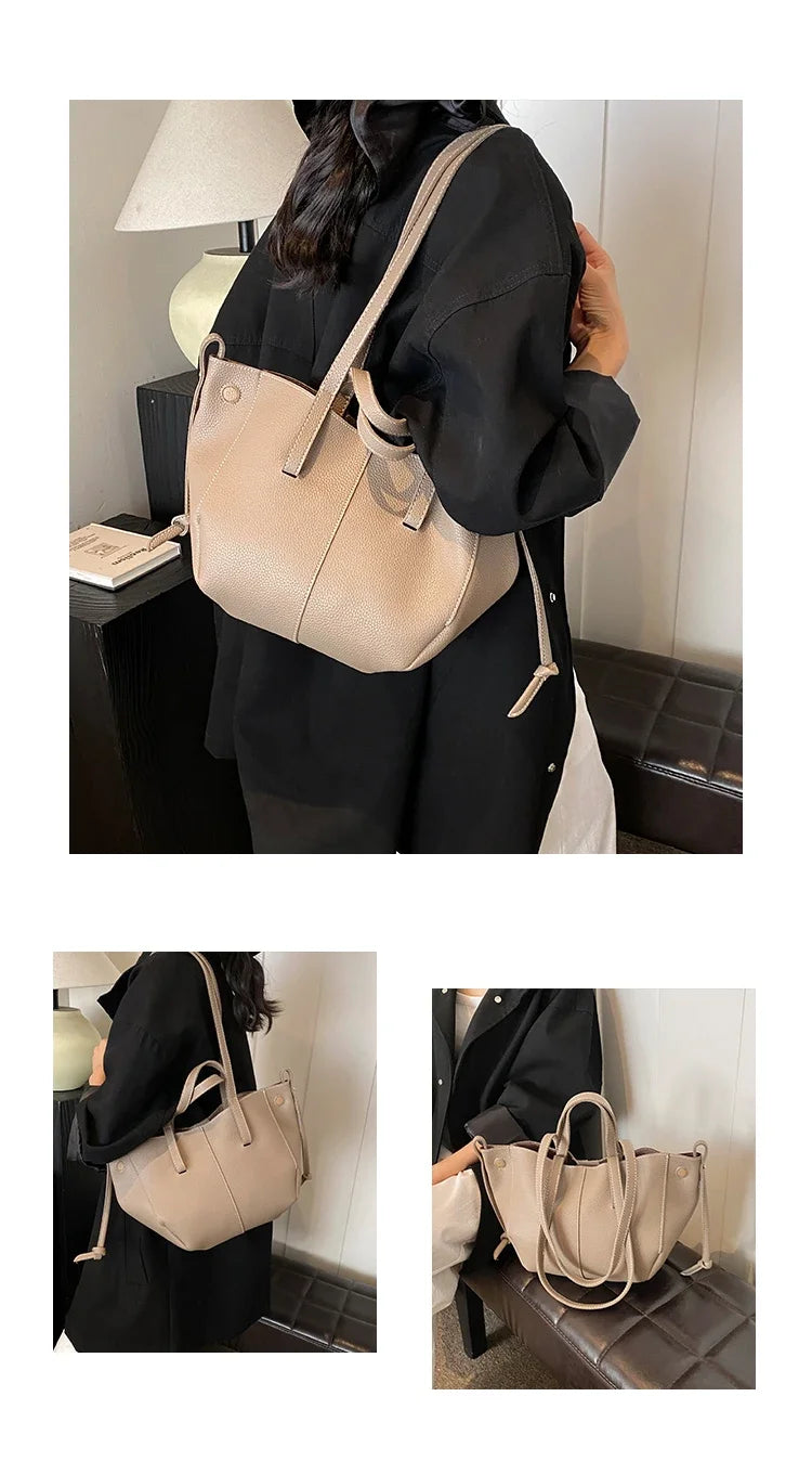 New Handheld Tote Bag Large Capacity Fashionable Women's Bag Premium Single Shoulder Underarm Bag Trousses De L’épaule