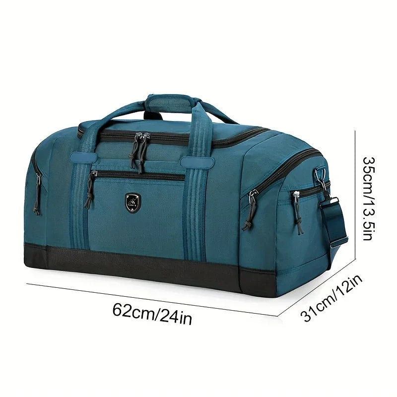 Large Capacity Travel Bag Weekender Overnight Duffle Bags with Compartment Sports Fitness Bags for Camping Outdoor Activities