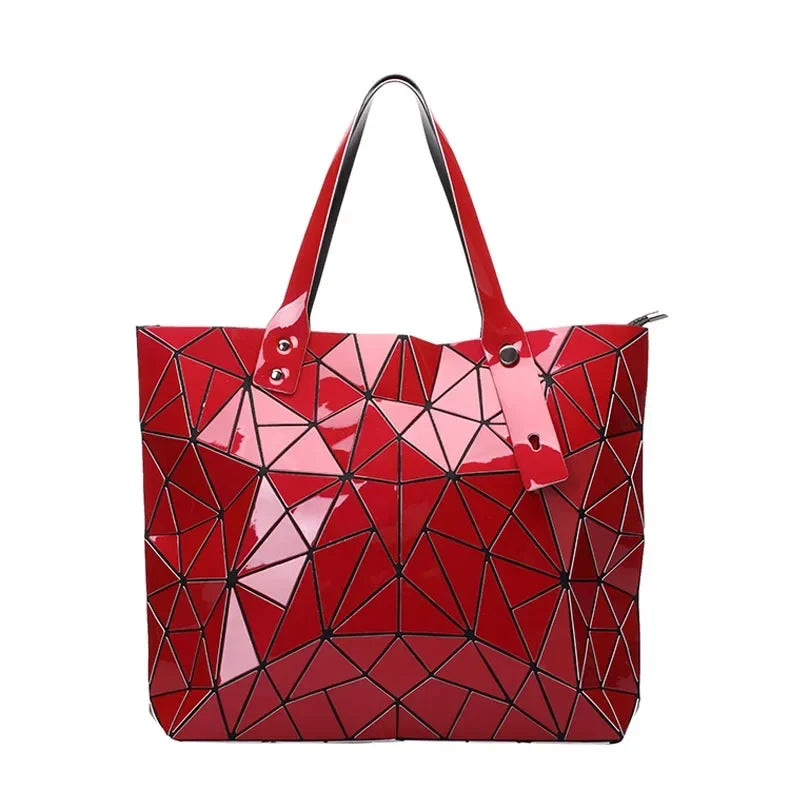 new luxury handbags women bags designer Beach Large tote Hologram Shoulder Bag sac a main Geometric bag bolsa feminina Silver