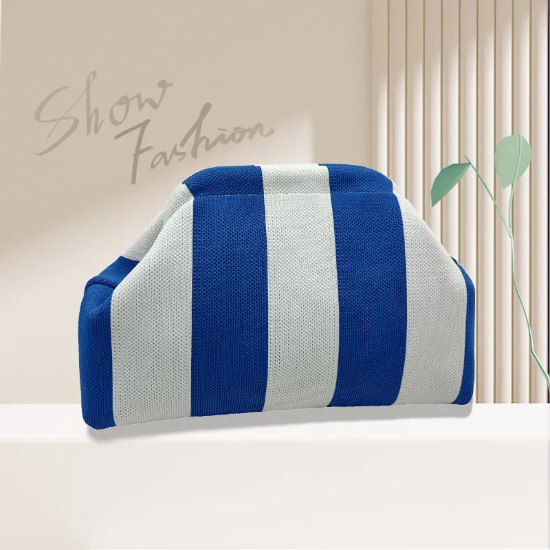 Knitted Striped Handbag Summer Beach Clutch Bags for Women Crochet Handbags Purses Knitting Dumpling Ruched Cosmetics Storage