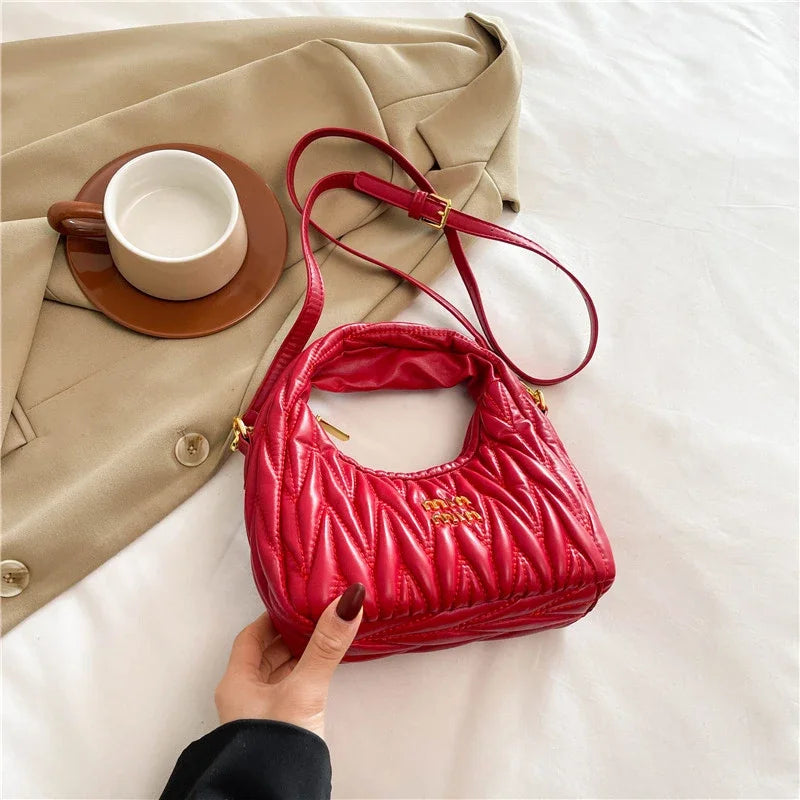 Luxury Brand Elegant Leather Messenger Bag For Ladies, Crossbody Shoulder Function Famous Designer Handbag