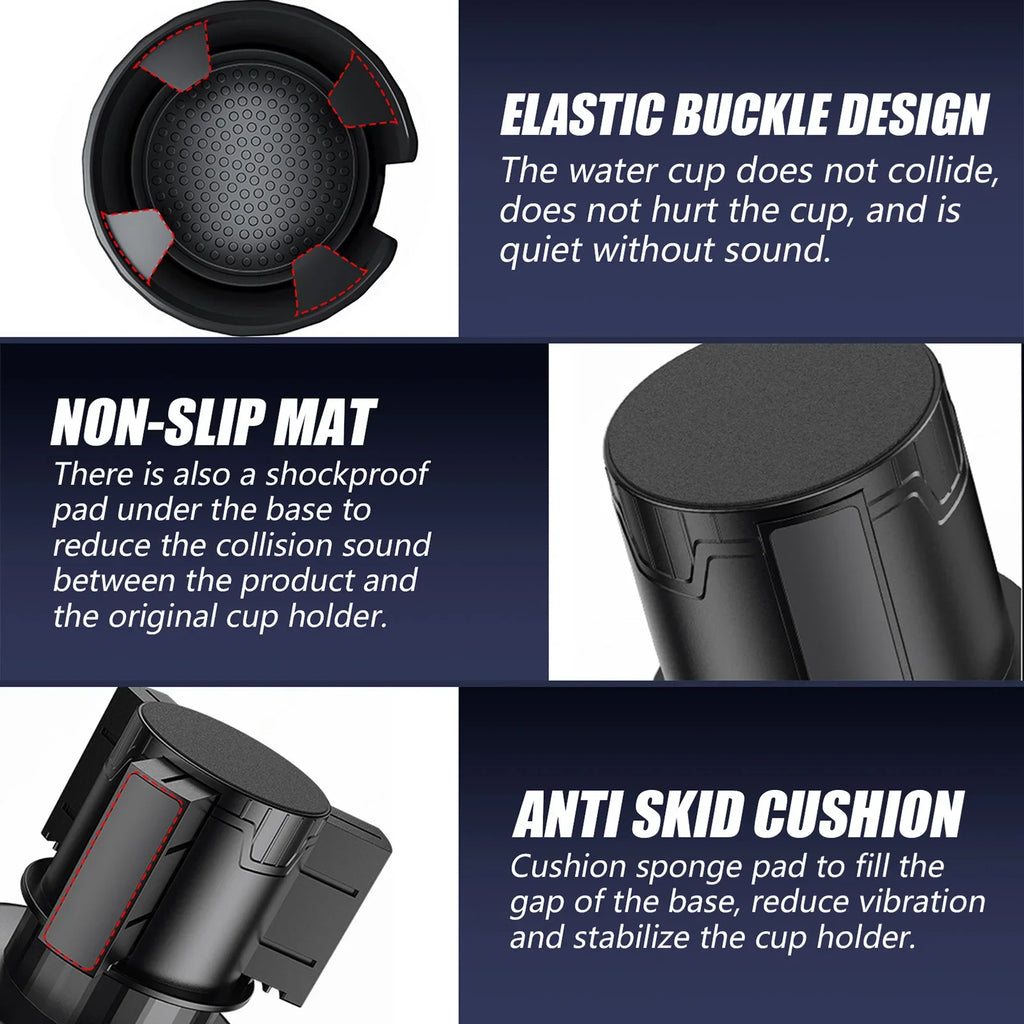 Large Car Cup Holder Expander With Adjustable Base Cup Holder Adapter Multipurpose Car Bottle Cups Organizer Storage Accessories