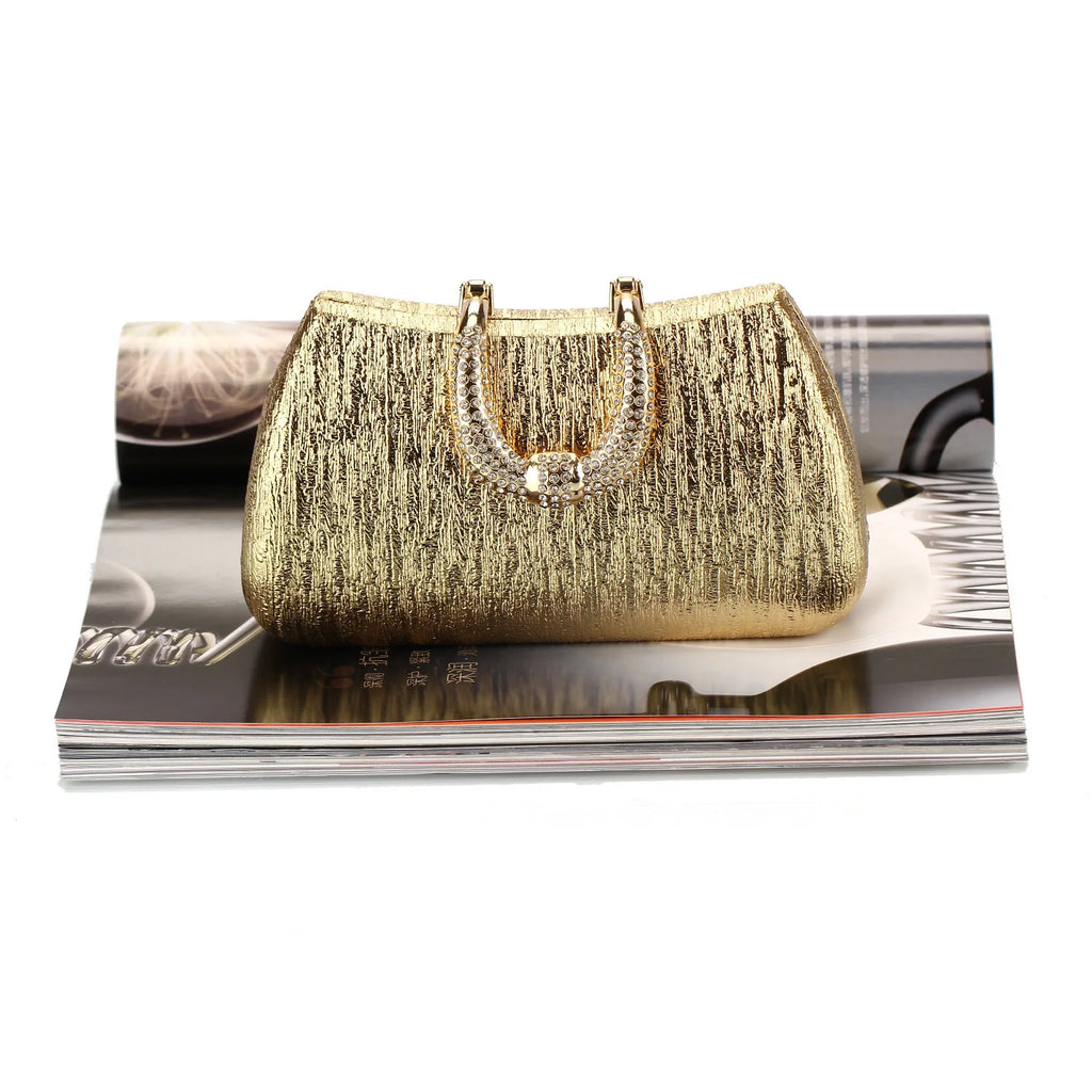 2024 Evening Clutch Luxury Women Gold Shoulder Bags Fashion  Chain Handbag Dinner Handbag Wedding Cocktail Party Coin Purse