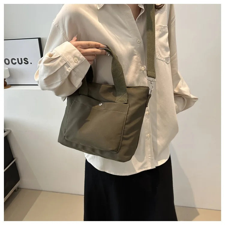 Small Casual Tote Bags Women Shoulder Messenger Bags Korean Canvas Fashion Female Crossbody Bag for Girl 2024 Cloth Handbags