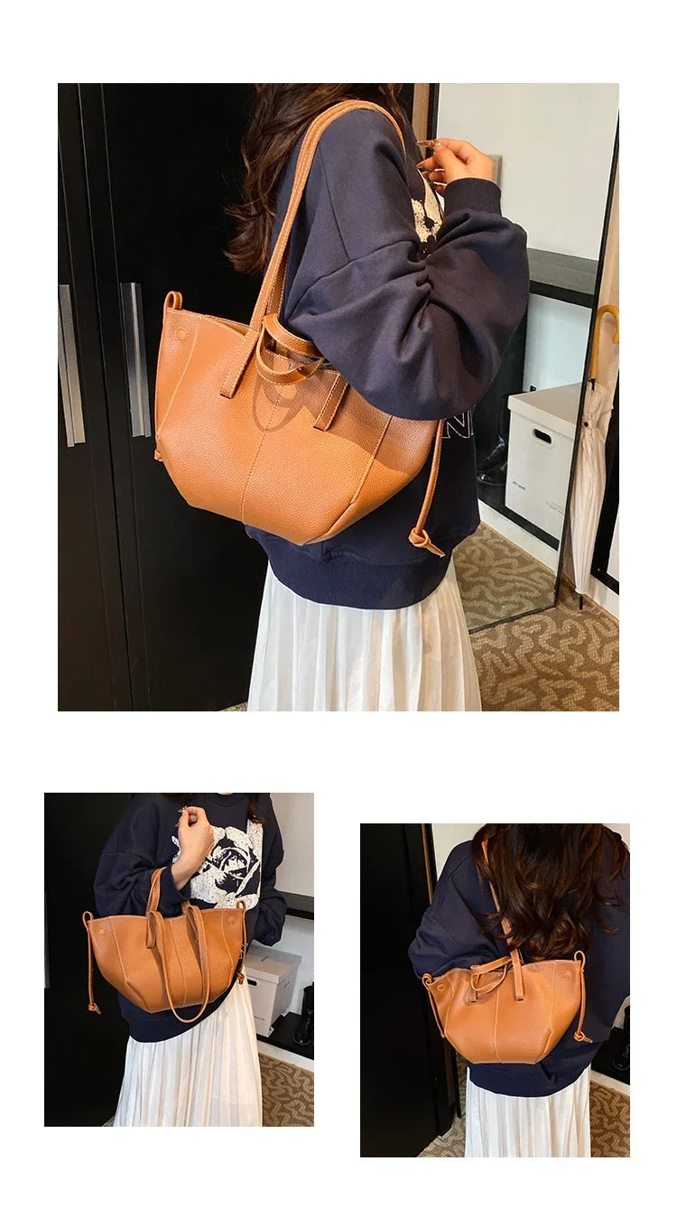 New Handheld Tote Bag Large Capacity Fashionable Women's Bag Premium Single Shoulder Underarm Bag Trousses De L’épaule