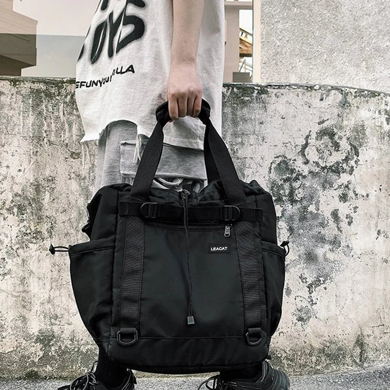 Messenger Bags Men Nylon Waterproof Big Shoulder Bag High Quality Men Hip Hop Streetwear Travel Bags