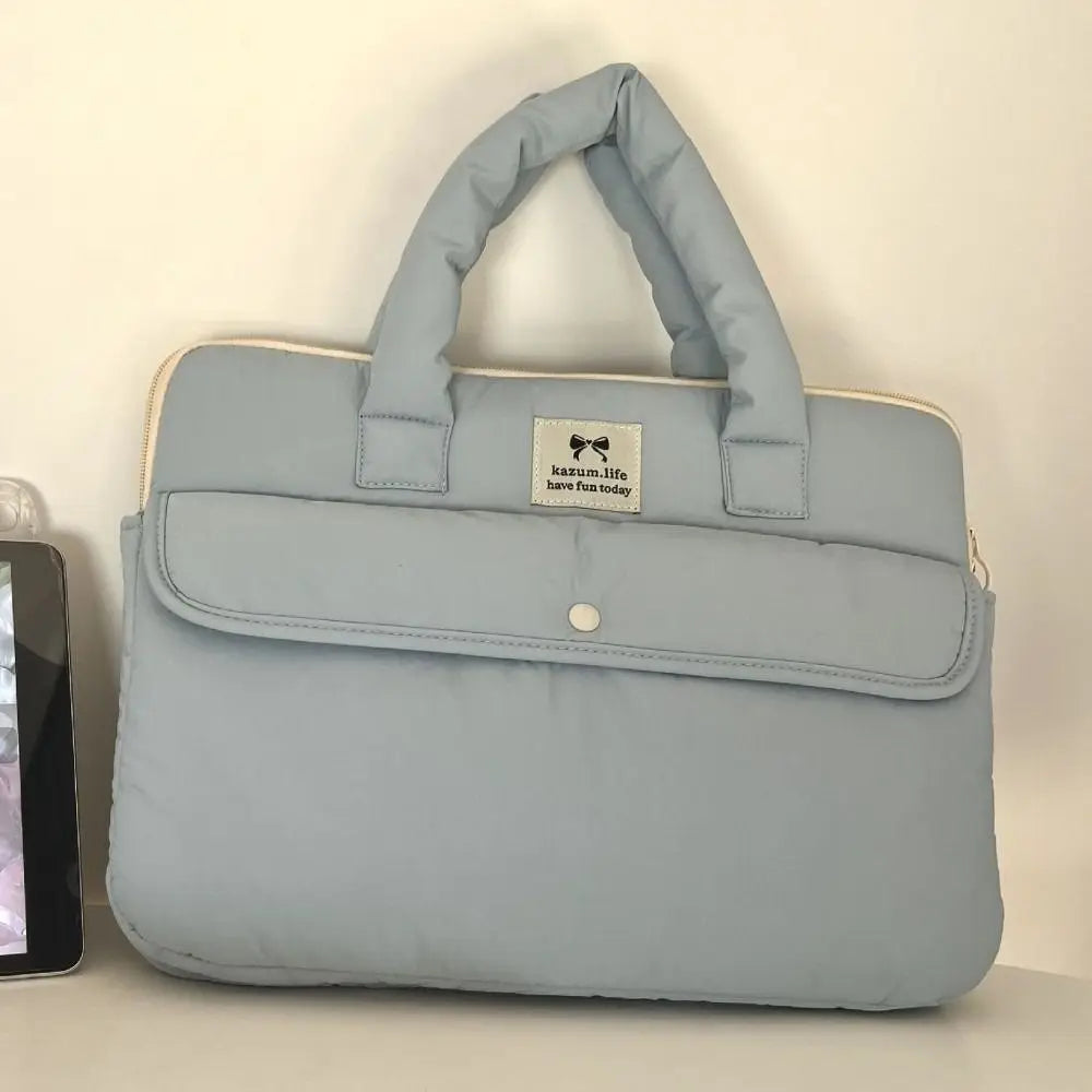 Simple 15.6inch Portable Laptop Bags Bow Lightweight Laptop Case Cartoon Cute Notebook Sleeve Women's Bag