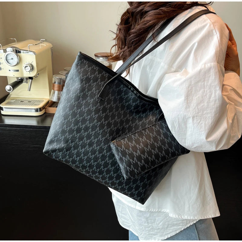 Luxury Women's Handbag Retro Casual Large Capacity Tote Bag Fashion Commuter Shoulder Bag High Quality Women Bag With Coin Purse
