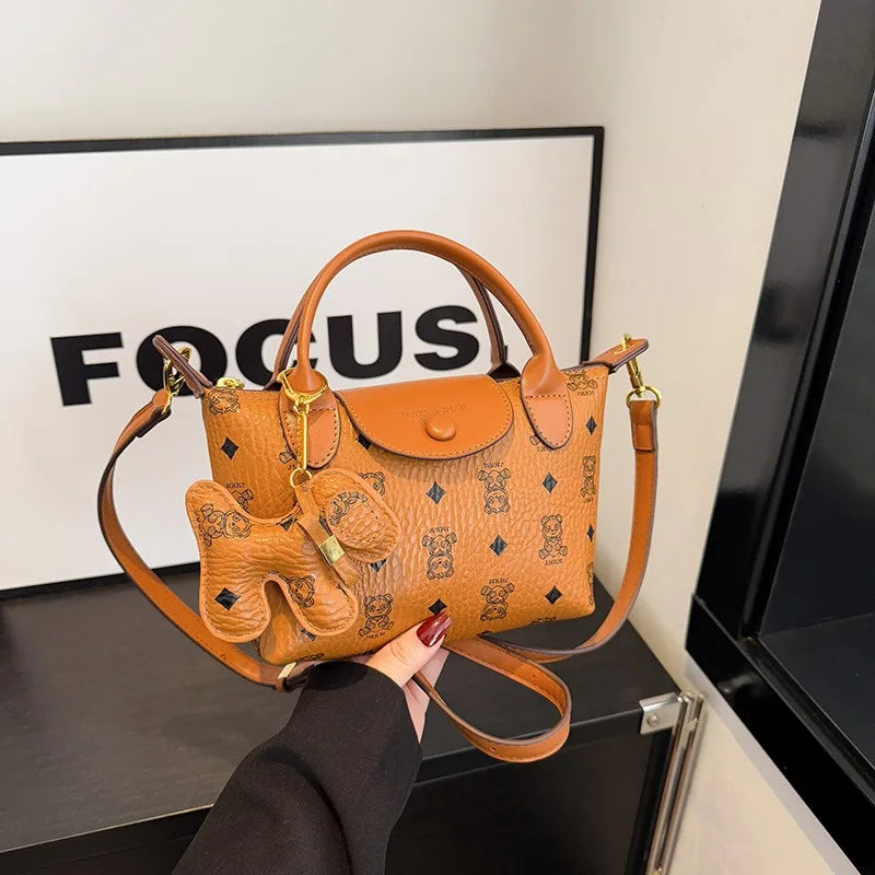 Luxury Commuter Crossbody Bag For Women Chic Vintage Leather Handbag Elegant Designer Tote Minimalist Large Capacity Shopper