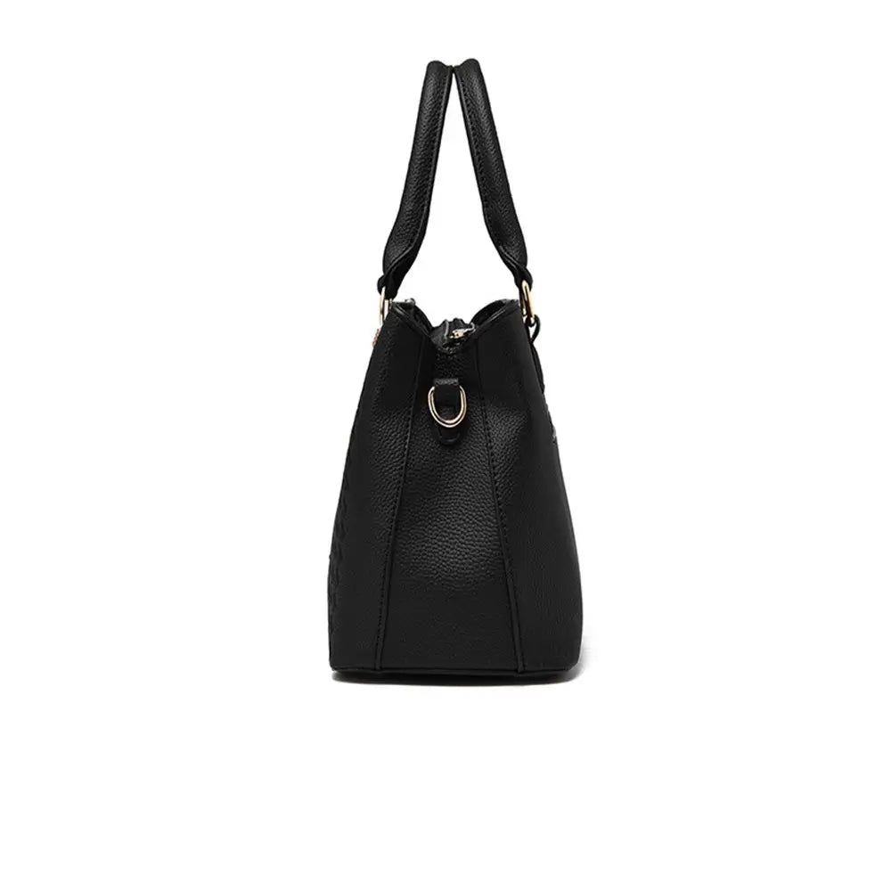 Women's Handbag Metal Hollow Carving Decor Shoulder Bag Fashion Purse Leather Bag Large Capacity Handbag Satchel Bag Mom's Bag