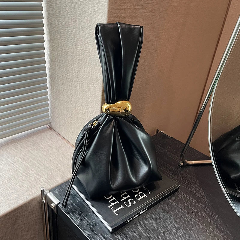 MOODS Elegant Evening Bags For Women 2024 Luxury Designer Purses And Handbags Soft PU Leather Wedding Dinner Party Clutch Purse