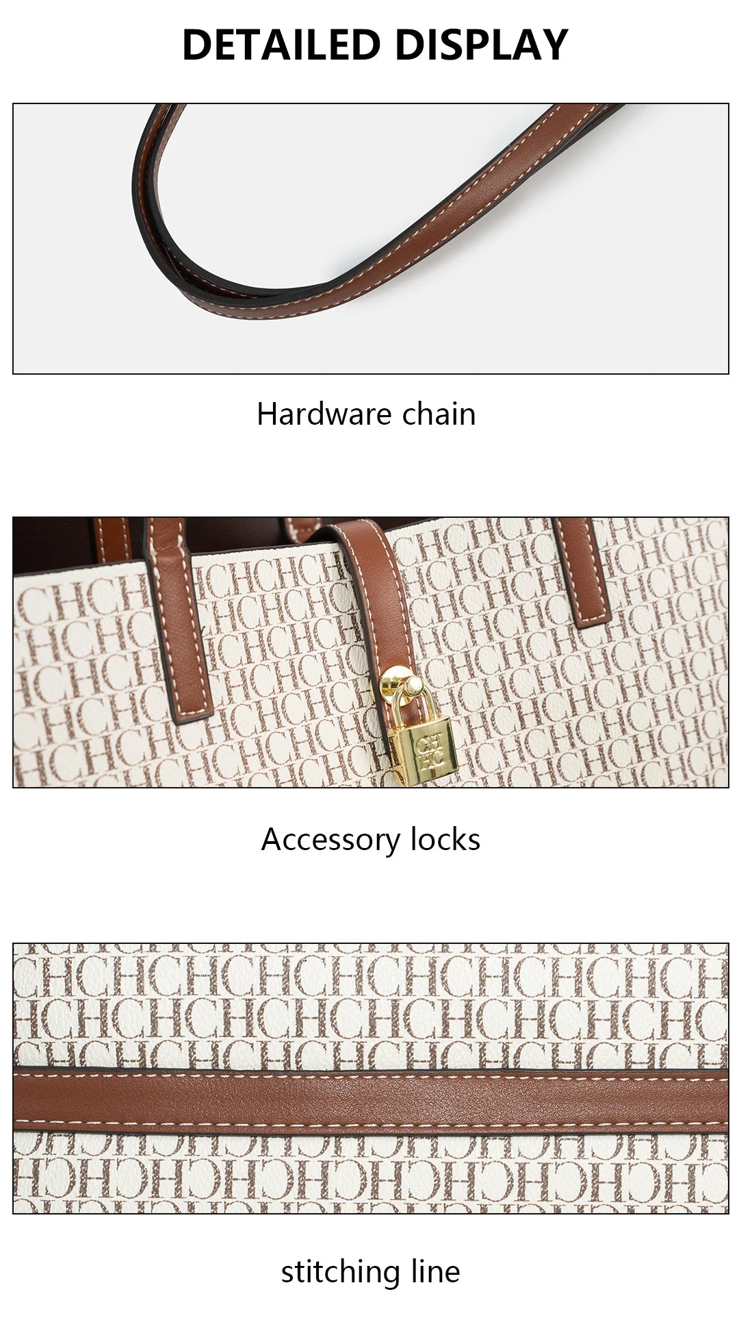 CHCH Women's Tote Bag Summer New Large Leisure Personalized Bag Retro Capacity Mother and Child Wallet