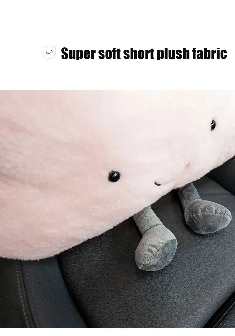 Cute Car Pillow Plush Cushion Car Safety Pillow Automobile Safety Belt Shoulder Pad Universal Vehicle Headrest Waist Cushion