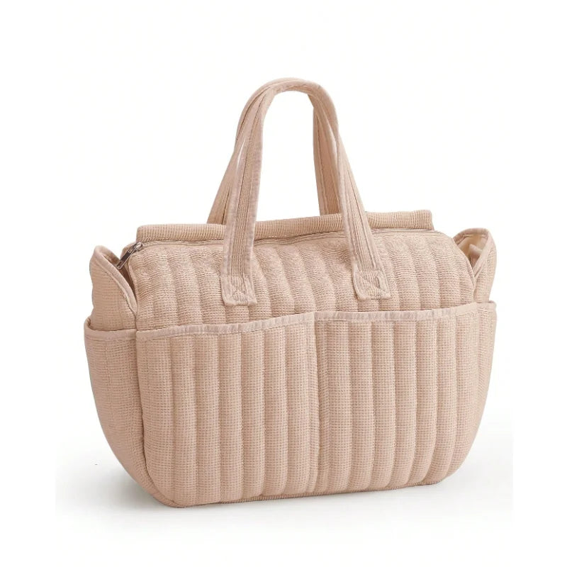 Solid Diaper Bag Fashion Waterproof Multi-functional Diaper Backpack Nursing Changing Bag for Baby Large Stylish Bag