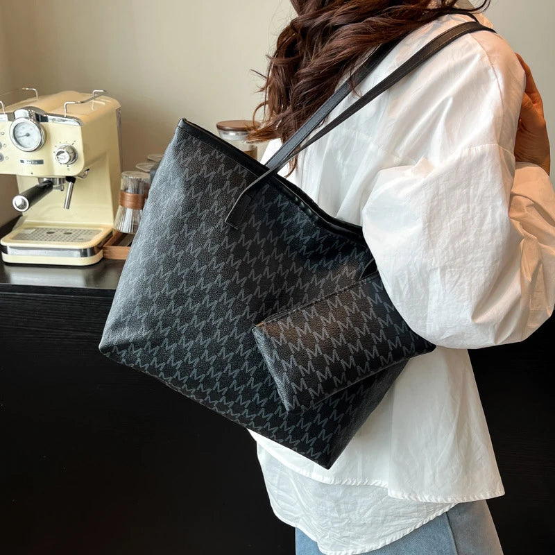 Luxury Women's Handbag Retro Casual Large Capacity Tote Bag Fashion Commuter Shoulder Bag High Quality Women Bag With Coin Purse