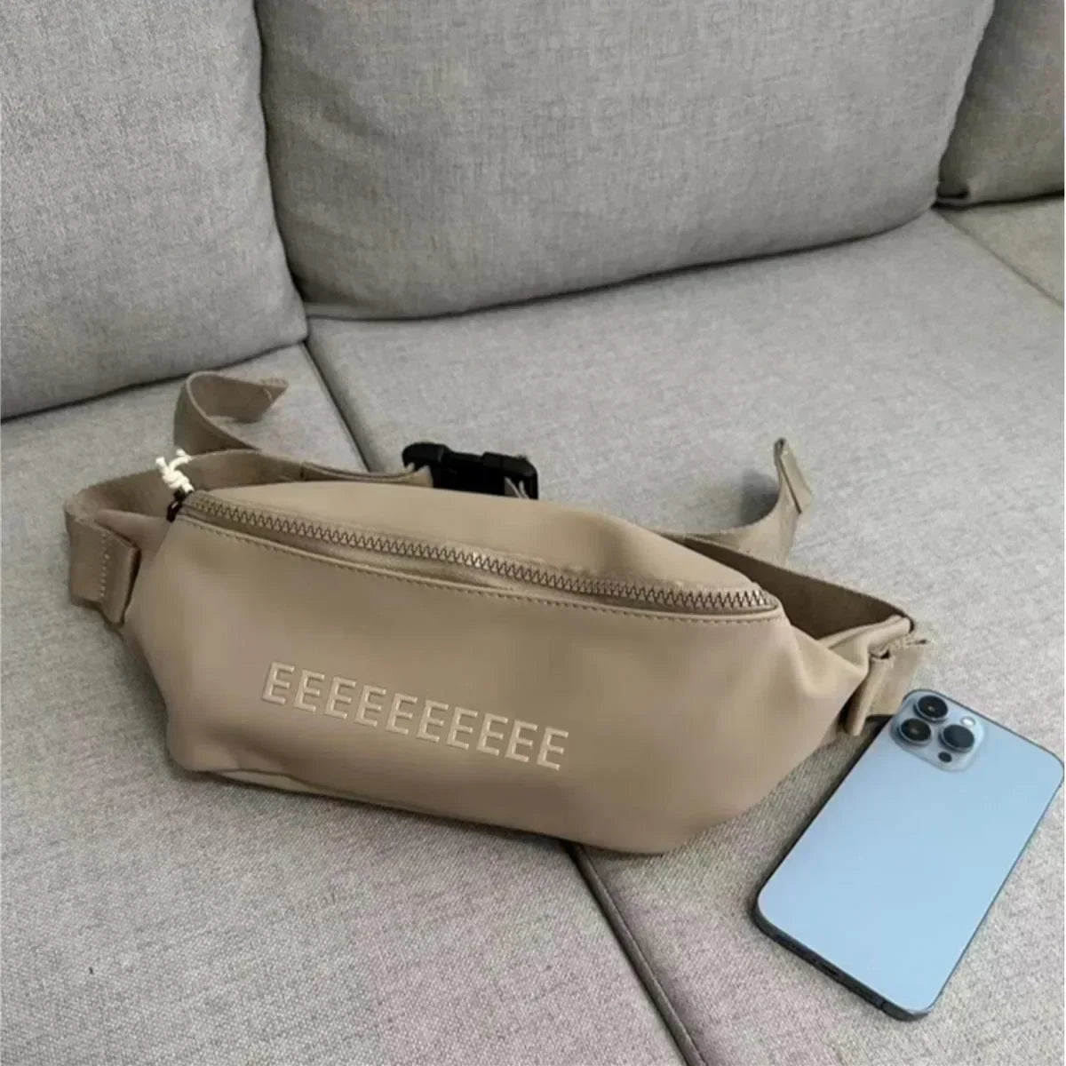 Luxury Design 3D Letters Crossbody Messenger Small Bag Unisex Belt Bag Versatile Travel Waterproof Purse Zipper Shoulder Bag