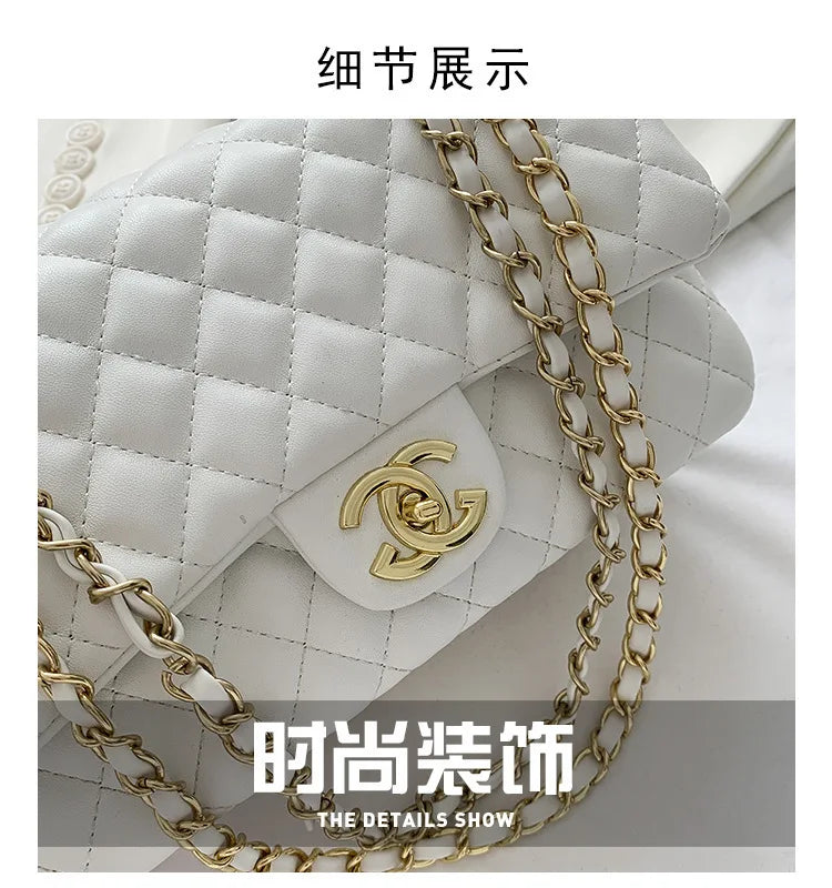 2025 Fashionable New Versatile Commuter Women's Bag Large-capacity One-shoulder Crossbody Bag with Diamond Chain Bag