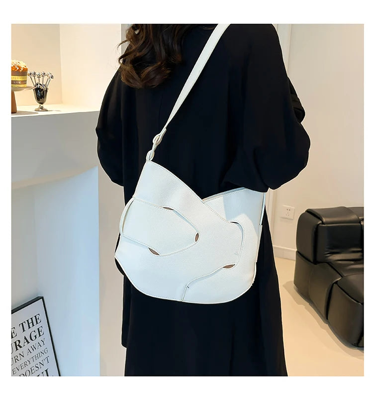 Luxury Designer Bag Fashion Women's PU Leather Shoulder Bag Minimalism Solid color Crossbody Bags for Women Ladies Handbag