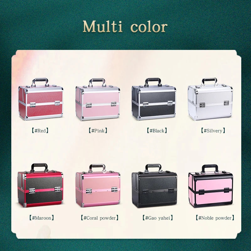 Cosmetics Box Portable Professional Cosmetic Bag Suitcases Large Capacity Women Travel Makeup Bags