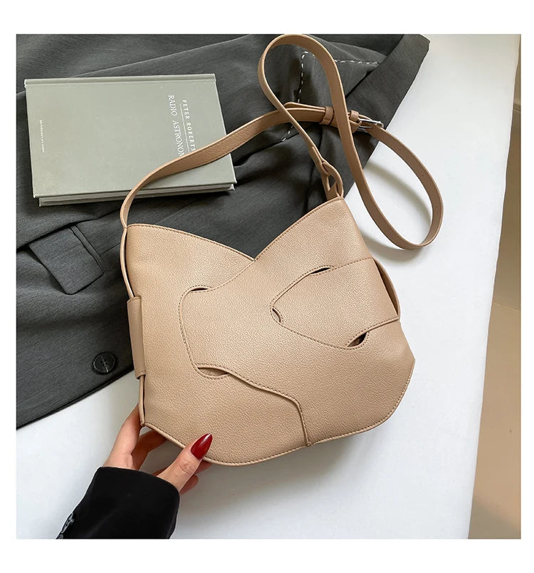 Luxury Designer Bag Fashion Women's PU Leather Shoulder Bag Minimalism Solid color Crossbody Bags for Women Ladies Handbag