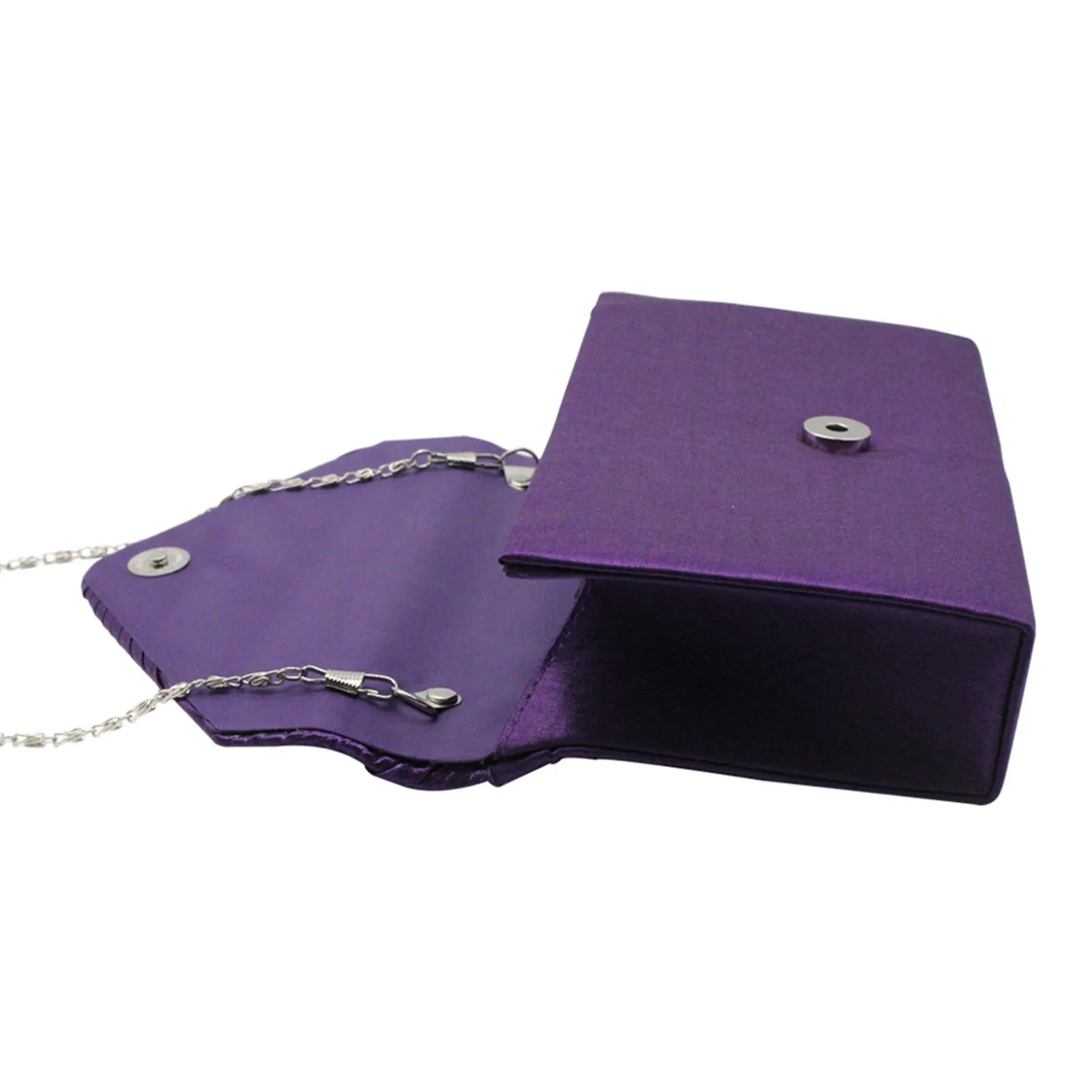 Women's  Luxury Silk Evening Clutch Bag - Elegant Women’s Prom/Wedding Handbag with Detachable Chain Strap & Secure Closure