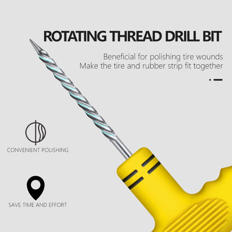 Car Tire Repair Tool Kit Vacuum Tyre patches maintenance special tool with Rubber Strips Glue Auto Bike Motorcycle Puncture Plug
