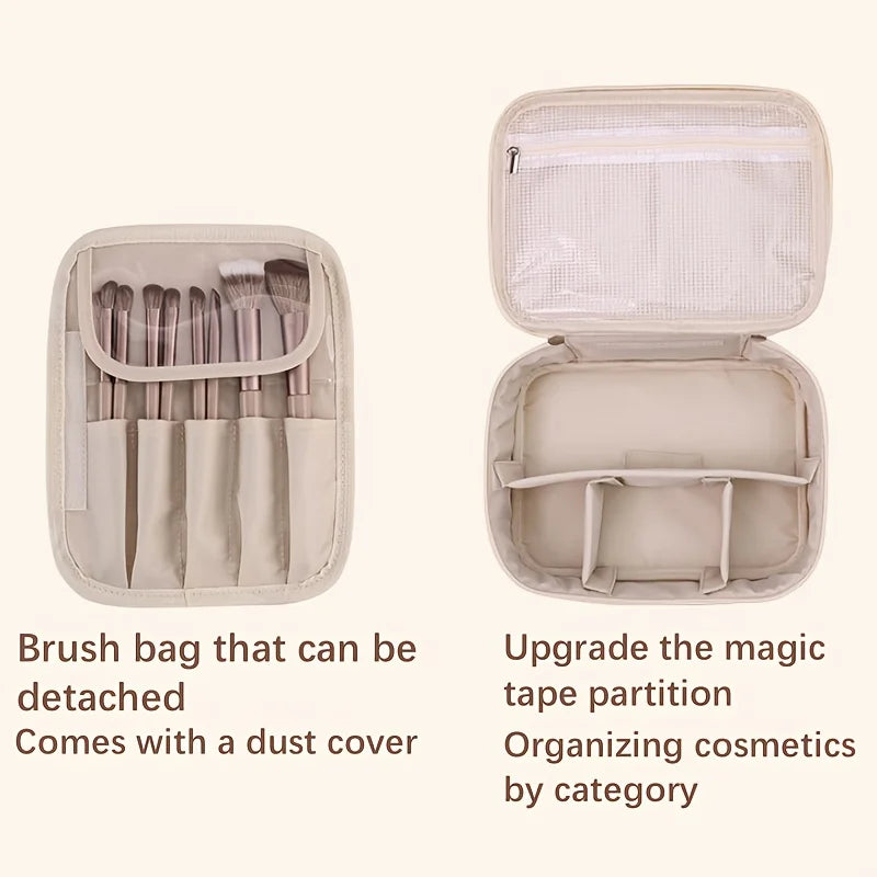 Women's Cosmetic Bag Large Capacity Hand-held Makeup Bag Detachable Travel Organizer Washing and Storage Bags Toiletry Kit Cases