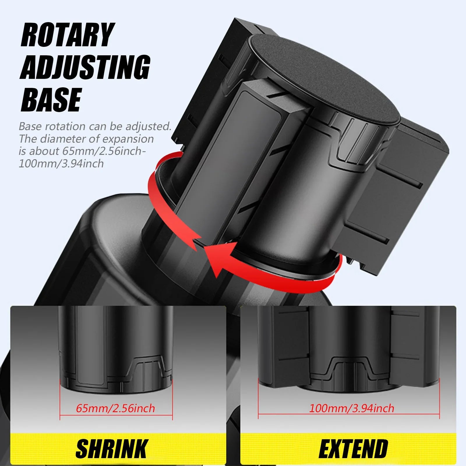 Large Car Cup Holder Expander With Adjustable Base Cup Holder Adapter Multipurpose Car Bottle Cups Organizer Storage Accessories