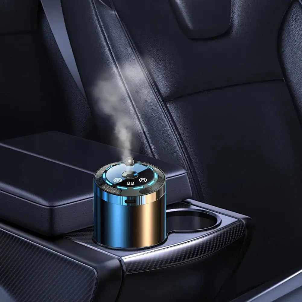 Car Diffuser Humidifier Car Air Freshener Multi-Function Aromatherapy LED Light USB Charger Essential Oil Diffuser Accessories