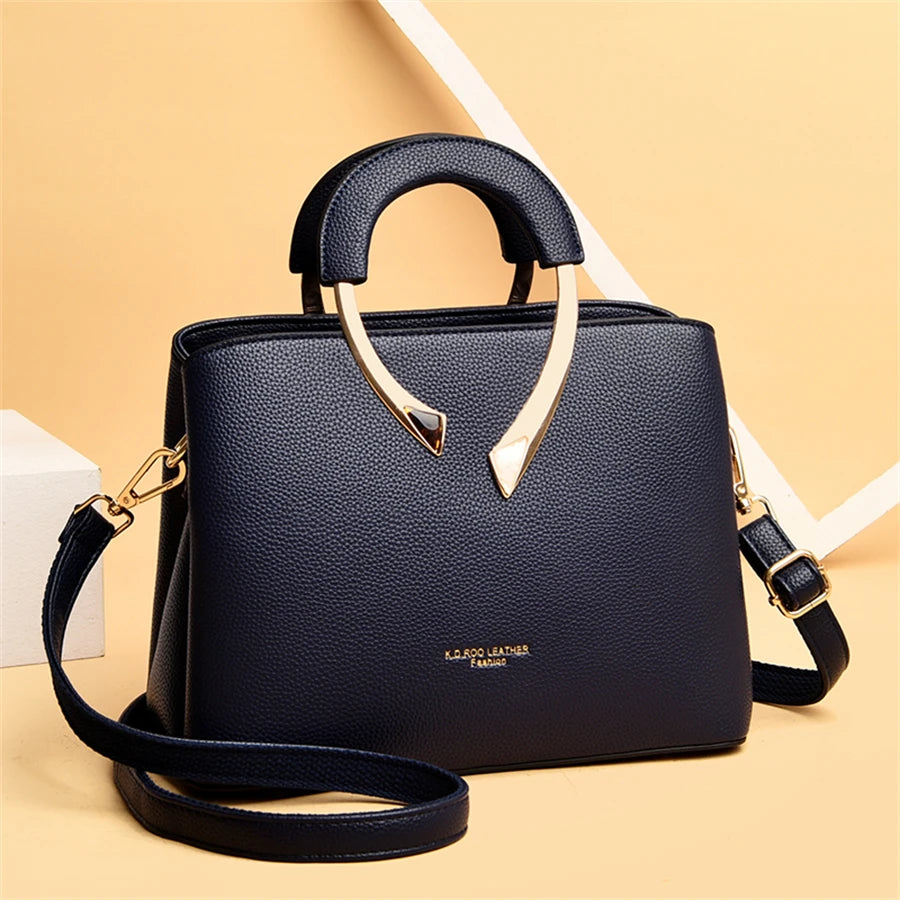 Luxury 3 Layers Handbag Women Bags Designer Vintage Ladies Shoulder Crossbody Bags 2025 Bolsa Feminina Messenger Casual Tote Sac