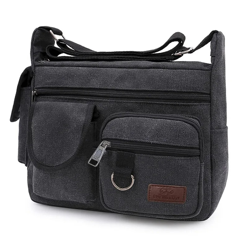 Men Canvas Shoulder Bags Casual Tote Travel Men's Crossbody Bag Luxury Messenger Bags Fashion High Quality Handbag