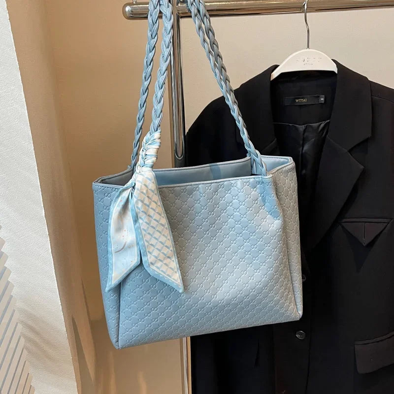 Fashion Tote Bag for Women Large Capacity Shoulder Purse Designer Handbag Simple Style Casual Office Commute Daily Use