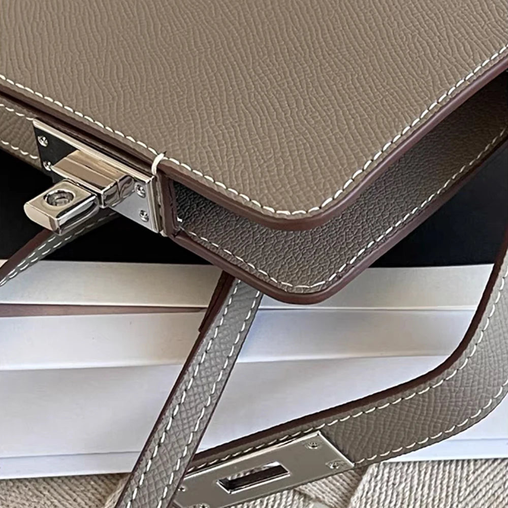 Luxury Design Phone Bag Woman Portable Genuine Leather Cross-body Bag Custom Name Fashion Casual Lady Shoulder Bag Card Wallet