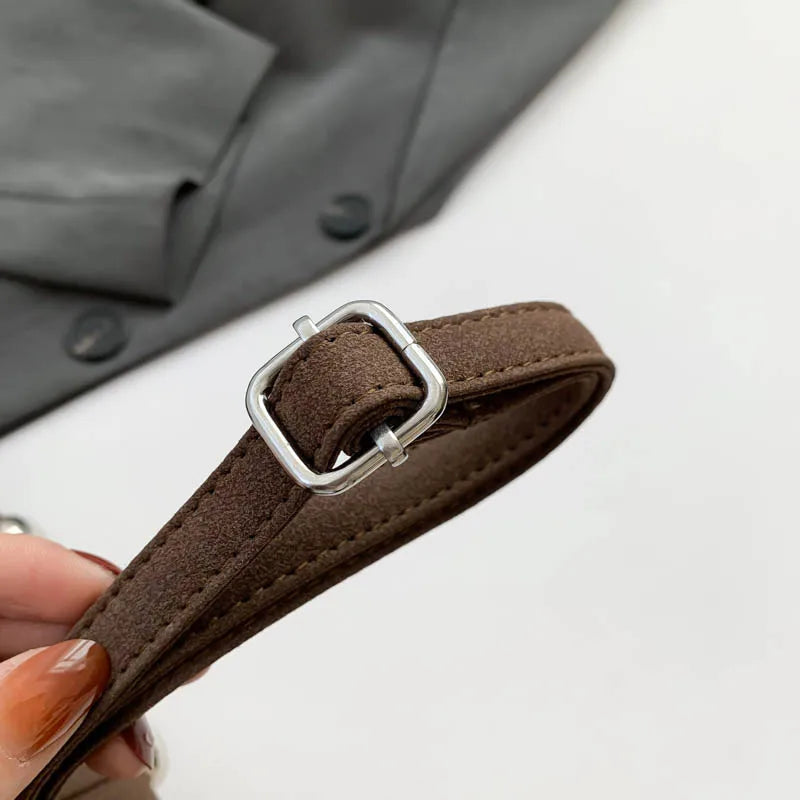 Luxury Purple Handbag For Women Luxury Studded Beading Handbags Wine Red Purse Solid Color Suede Leather Shoulder Crossbody Bags