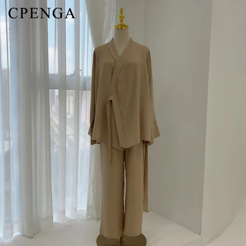 2 Piece Dubai Muslim Women Clothing Elegant Middle East Modest Top and Pants Sets 2024 Islamic Turkish Clothes Solid Outfits