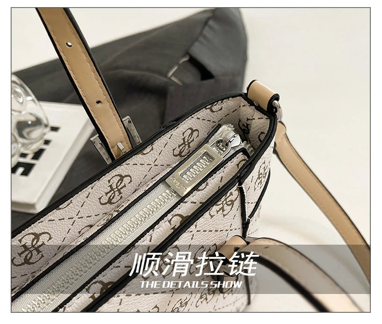 Chic Leather Crossbody Bag For Women Luxury Brand Shoulder Handbag Ladies Purse With Engraved Buckle