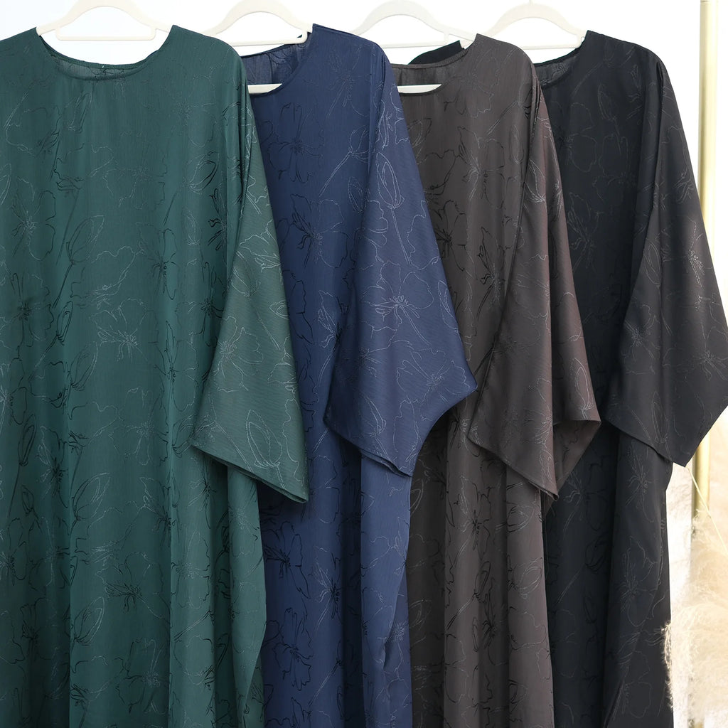 Luxury 2 Piece Muslim Outift Sets for Women Ramadan Dubai Hijab Abaya Dress Islamic Party Kaftan Robe Elegant Turkey Gown 2025