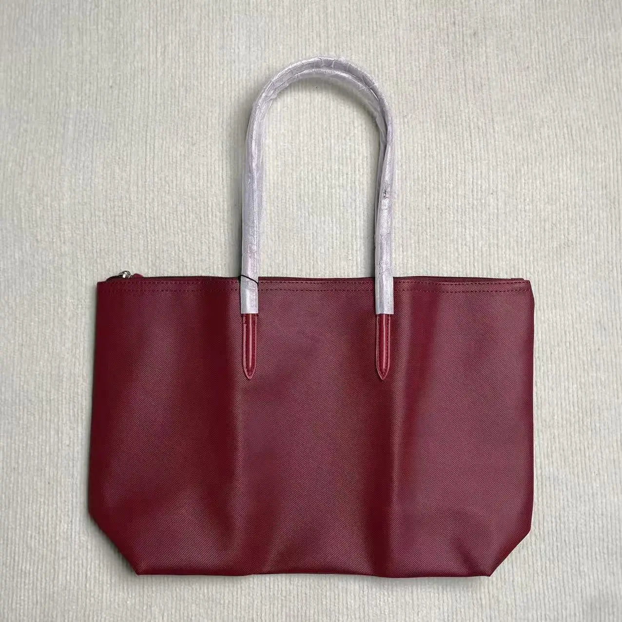 French Fashion Large Capacity Tote Bag Convenient Shoulder Bag Women Commuter Bag Pure Color Handbag Bucket Shape Daily Match