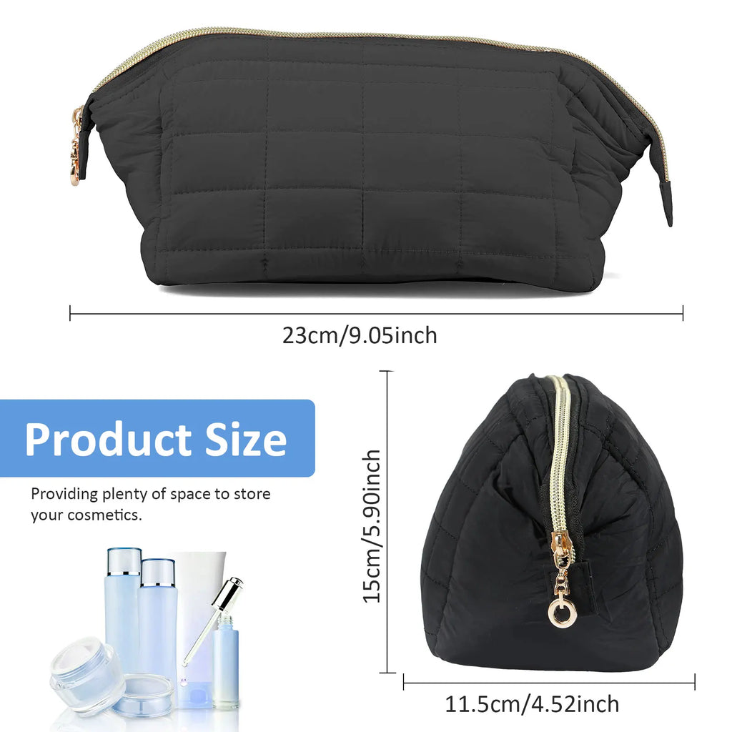 Makeup Bags Large Capacity Travel Cosmetic Bag Lightweight Toiletry Travel Bag with 3 Inner Pockets Multipurpose Makeup Pouch