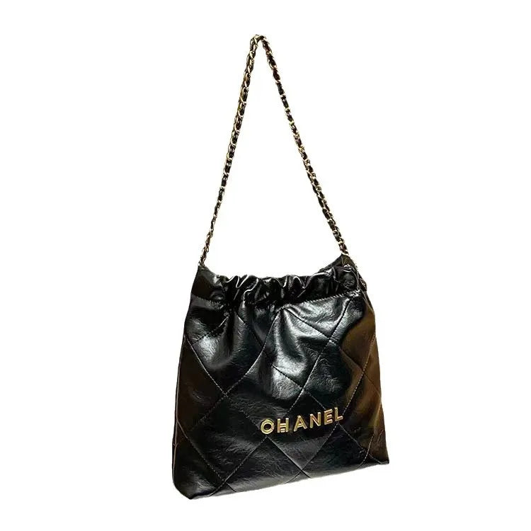 2025 New Garbage Bag Tote Bag Women's Large Capacity Diamond Grid Chain Premium Single Shoulder Underarm Bag
